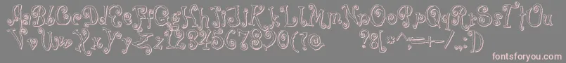 CoprsscriptShadow-Schriftart – Rosa Schriften auf grauem Hintergrund