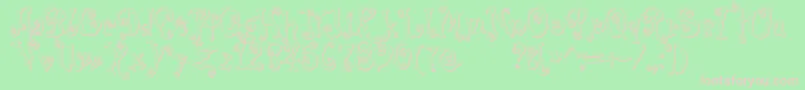 CoprsscriptShadow-Schriftart – Rosa Schriften auf grünem Hintergrund