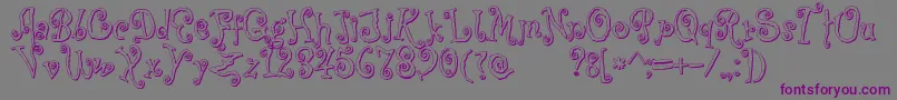 CoprsscriptShadow-Schriftart – Violette Schriften auf grauem Hintergrund