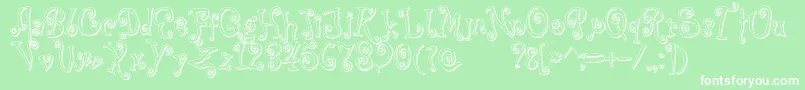 CoprsscriptShadow Font – White Fonts on Green Background