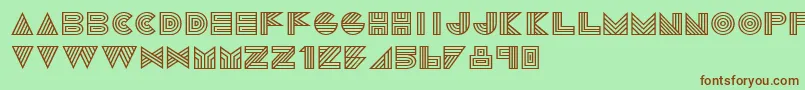 1talie Font – Brown Fonts on Green Background