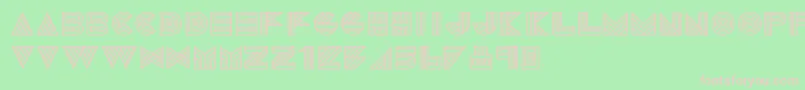 1talie Font – Pink Fonts on Green Background