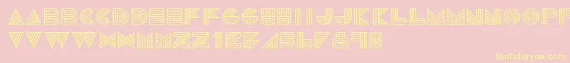 1talie Font – Yellow Fonts on Pink Background