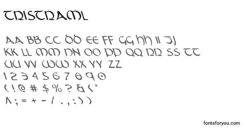 Tristraml-fontti – aakkoset, numerot, erikoismerkit
