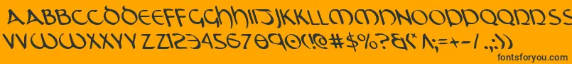 Tristraml Font – Black Fonts on Orange Background