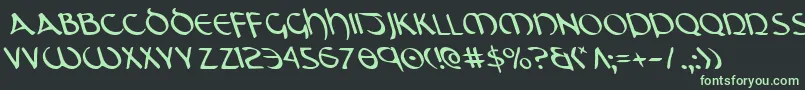 Tristraml Font – Green Fonts on Black Background