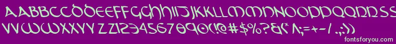 Tristraml Font – Green Fonts on Purple Background