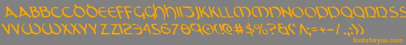 Tristraml Font – Orange Fonts on Gray Background