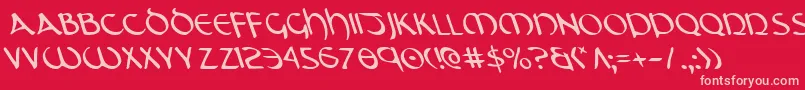 Tristraml Font – Pink Fonts on Red Background