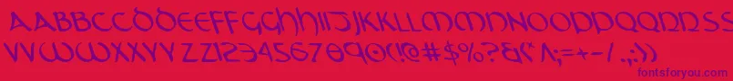 Tristraml Font – Purple Fonts on Red Background