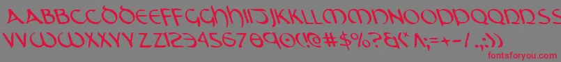 Tristraml-Schriftart – Rote Schriften auf grauem Hintergrund