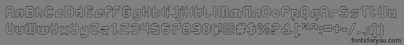 GetaroboClosedoutline Font – Black Fonts on Gray Background