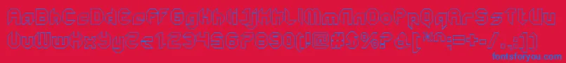 GetaroboClosedoutline Font – Blue Fonts on Red Background