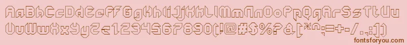 GetaroboClosedoutline Font – Brown Fonts on Pink Background