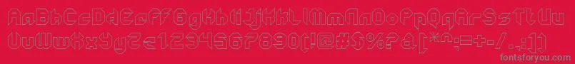 Police GetaroboClosedoutline – polices grises sur fond rouge