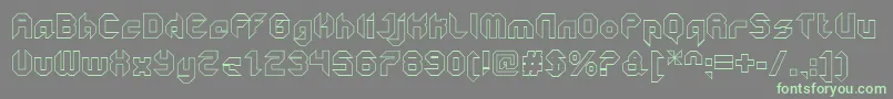 GetaroboClosedoutline Font – Green Fonts on Gray Background