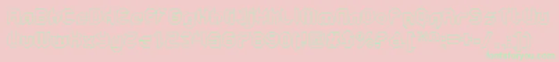 GetaroboClosedoutline Font – Green Fonts on Pink Background