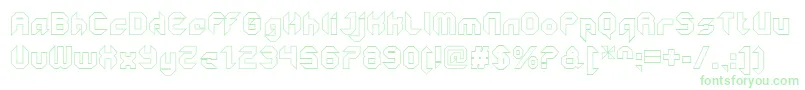 GetaroboClosedoutline Font – Green Fonts on White Background