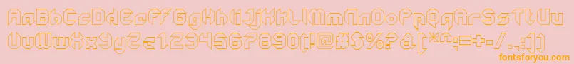 GetaroboClosedoutline Font – Orange Fonts on Pink Background