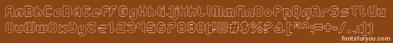 GetaroboClosedoutline Font – Pink Fonts on Brown Background
