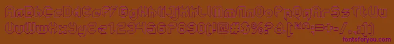 GetaroboClosedoutline Font – Purple Fonts on Brown Background