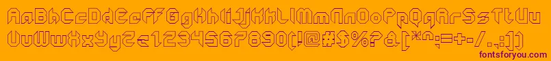 GetaroboClosedoutline Font – Purple Fonts on Orange Background