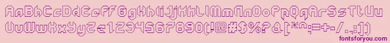 GetaroboClosedoutline Font – Purple Fonts on Pink Background