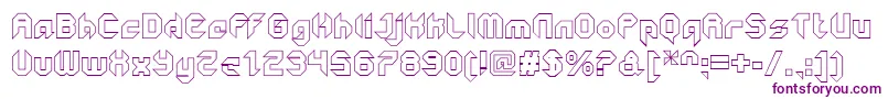GetaroboClosedoutline Font – Purple Fonts on White Background