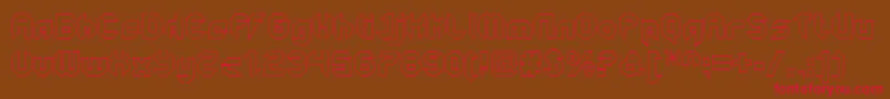 GetaroboClosedoutline Font – Red Fonts on Brown Background