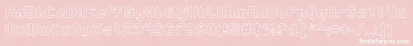GetaroboClosedoutline Font – White Fonts on Pink Background