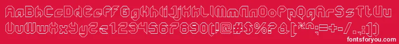 GetaroboClosedoutline Font – White Fonts on Red Background