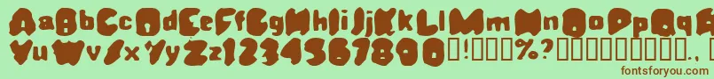 Rusty Font – Brown Fonts on Green Background