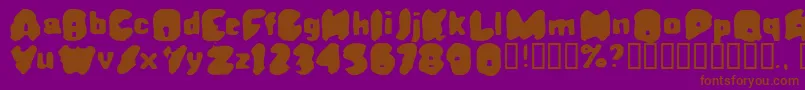 fuente Rusty – Fuentes Marrones Sobre Fondo Morado