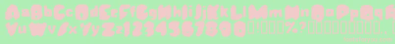 Шрифт Rusty – розовые шрифты на зелёном фоне