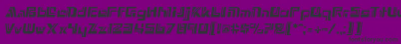 GeVortex-Schriftart – Schwarze Schriften auf violettem Hintergrund