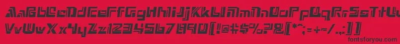 GeVortex Font – Black Fonts on Red Background