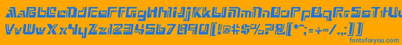 GeVortex Font – Blue Fonts on Orange Background