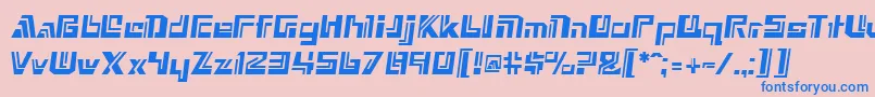GeVortex Font – Blue Fonts on Pink Background