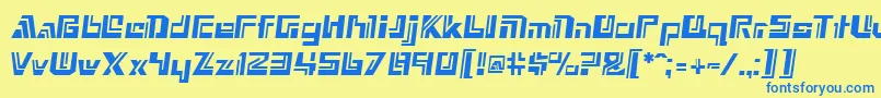 GeVortex Font – Blue Fonts on Yellow Background