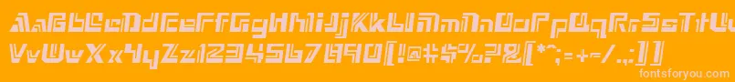 GeVortex Font – Pink Fonts on Orange Background