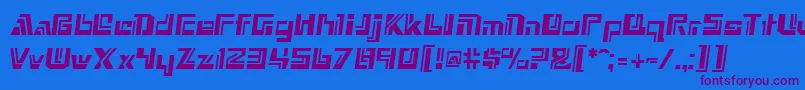 GeVortex-Schriftart – Violette Schriften auf blauem Hintergrund