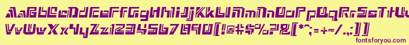 GeVortex Font – Purple Fonts on Yellow Background