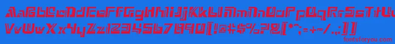 GeVortex Font – Red Fonts on Blue Background