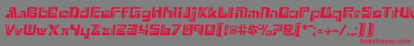 GeVortex Font – Red Fonts on Gray Background
