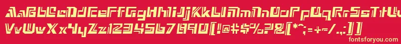 GeVortex Font – Yellow Fonts on Red Background