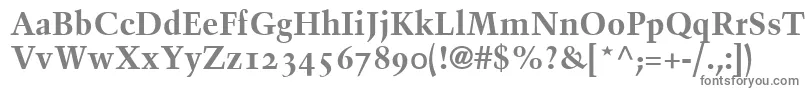 BlackfordOldstyleSsiBoldOldStyleFigures-fontti – harmaat kirjasimet valkoisella taustalla