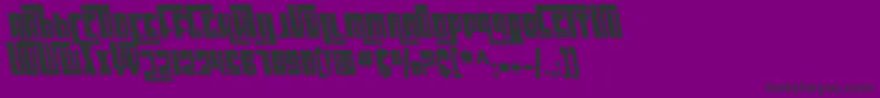 SfCosmicAgeBoldOblique Font – Black Fonts on Purple Background