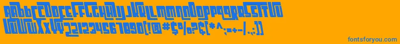 SfCosmicAgeBoldOblique Font – Blue Fonts on Orange Background