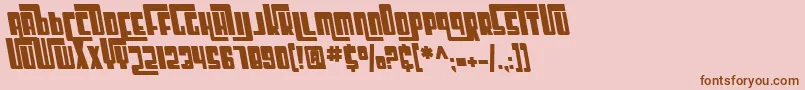 SfCosmicAgeBoldOblique Font – Brown Fonts on Pink Background