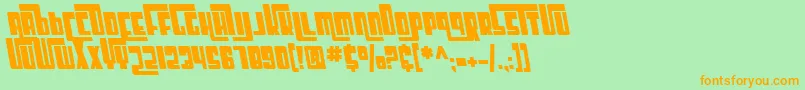 SfCosmicAgeBoldOblique Font – Orange Fonts on Green Background